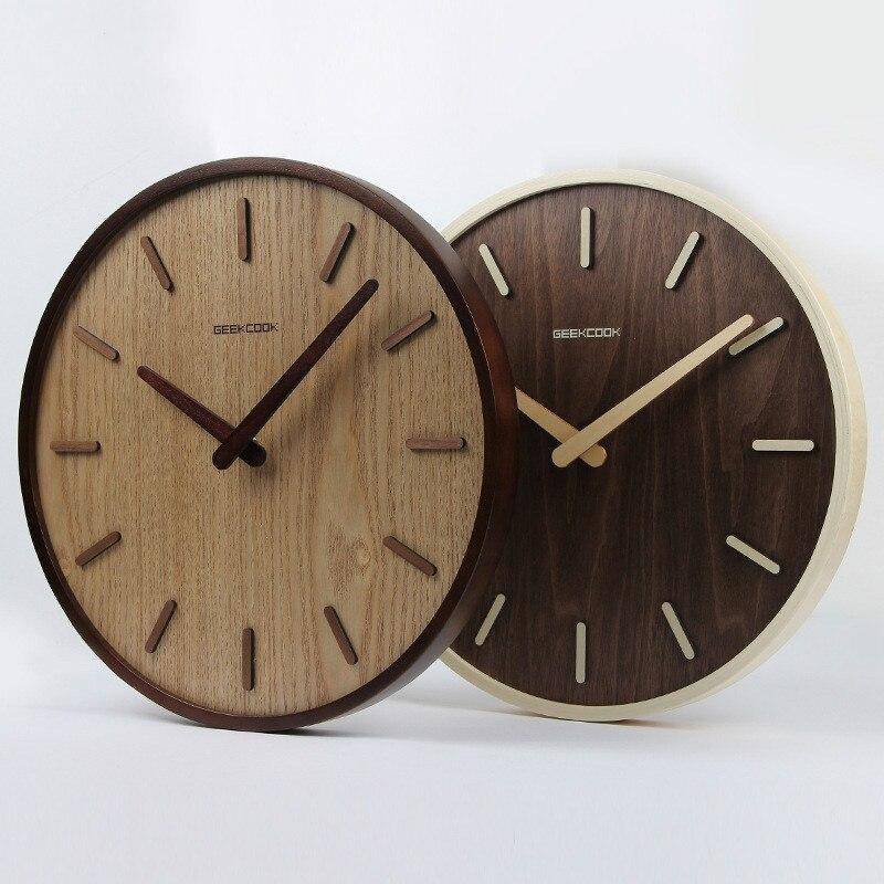 Reloj de pared de bambú redondo 30cm Barra