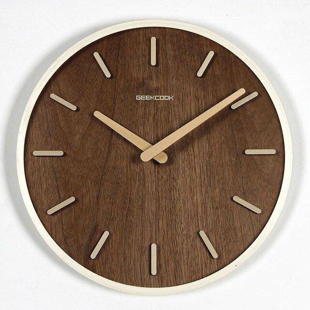 Reloj de pared de bambú redondo 30cm Barra