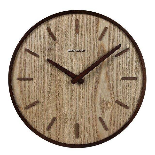 Reloj de pared de bambú redondo 30cm Barra