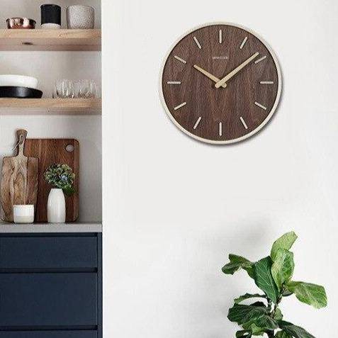 Reloj de pared de bambú redondo 30cm Barra