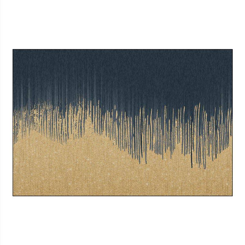 Tapis rectangle vintage bleu et jaune Slip