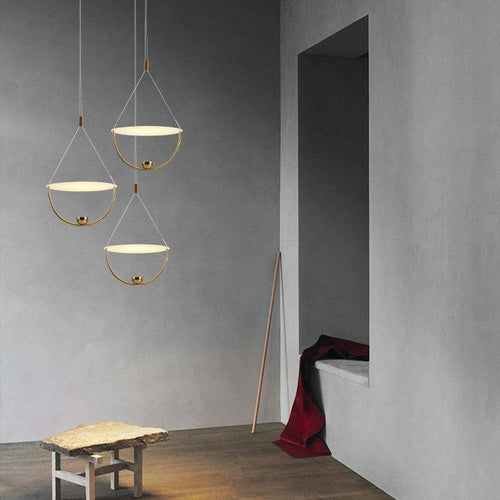 Suspension design LED dorée style Fly - vue 5 sur 6