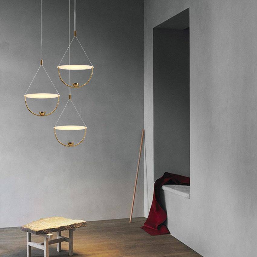 Suspension design LED dorée style Fly - vue 5 sur 6