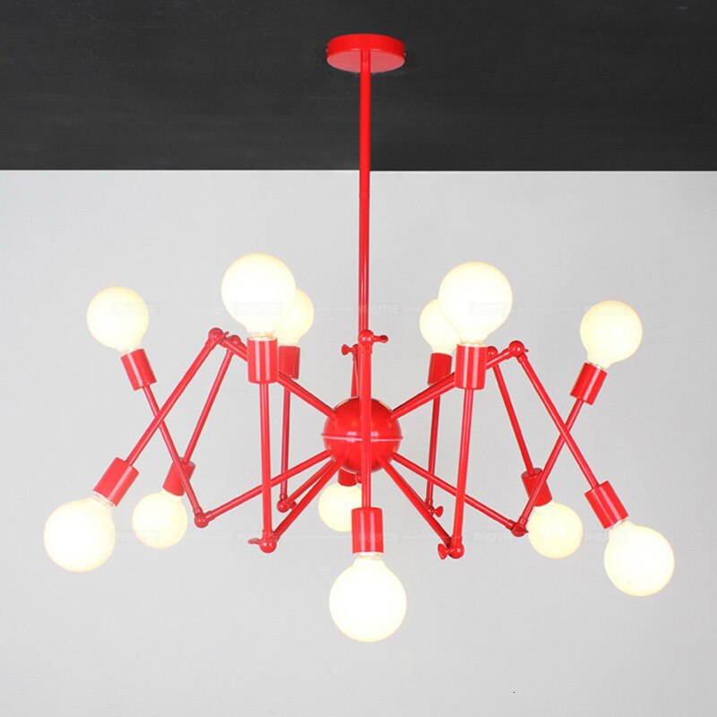 Design chandelier in metal with adjustable articulated arms Spike