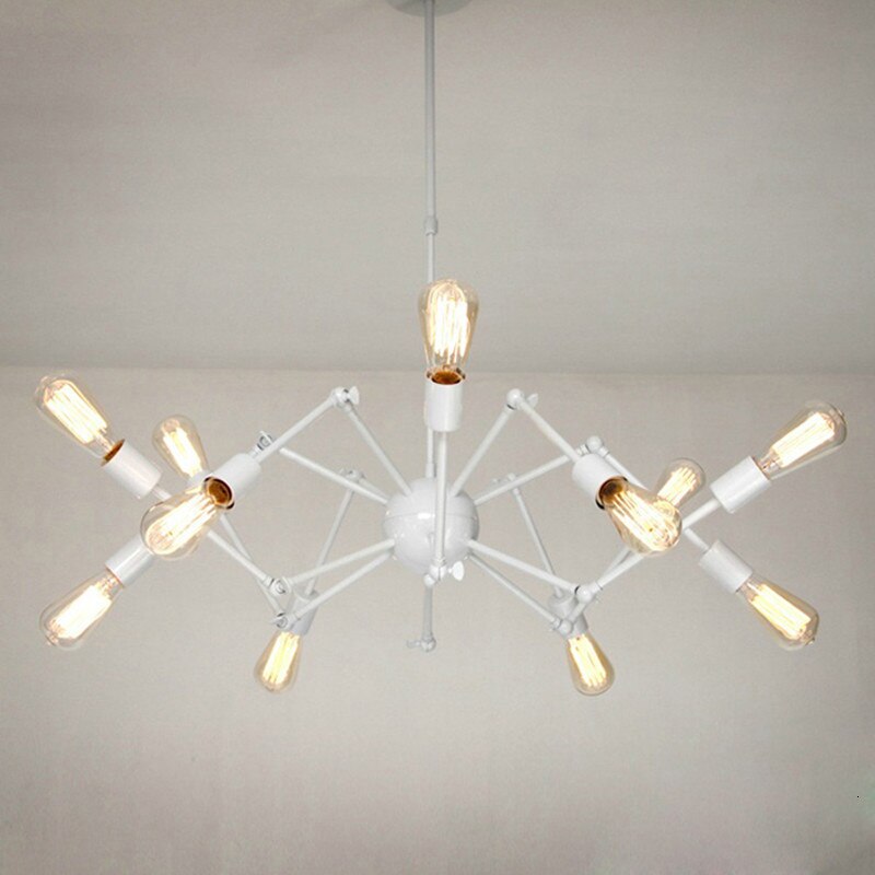 Design chandelier in metal with adjustable articulated arms Spike