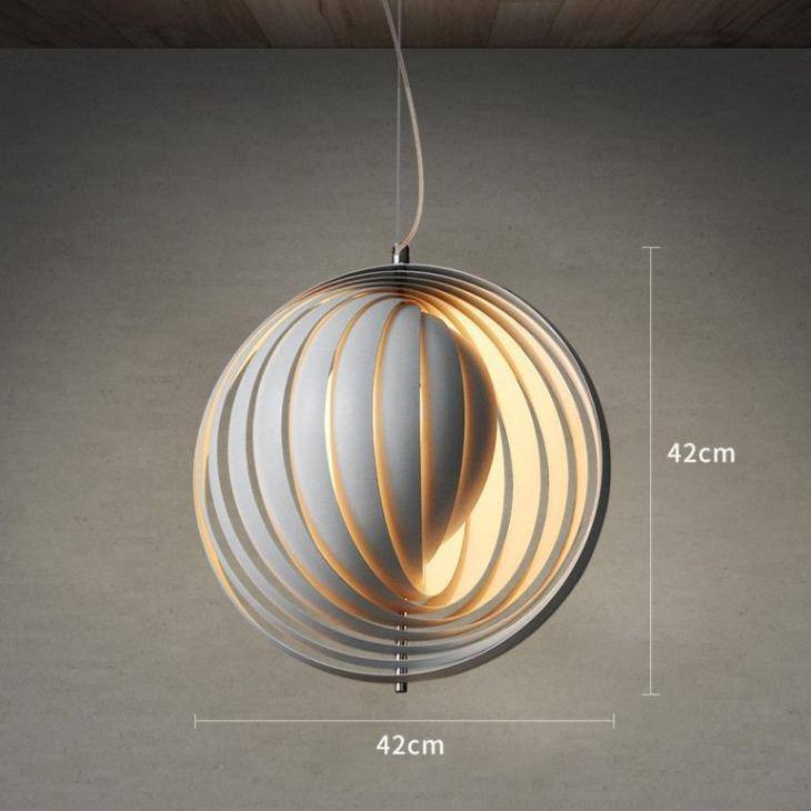 Lámpara de suspensión design LED con pantalla esférica Estilo Loft