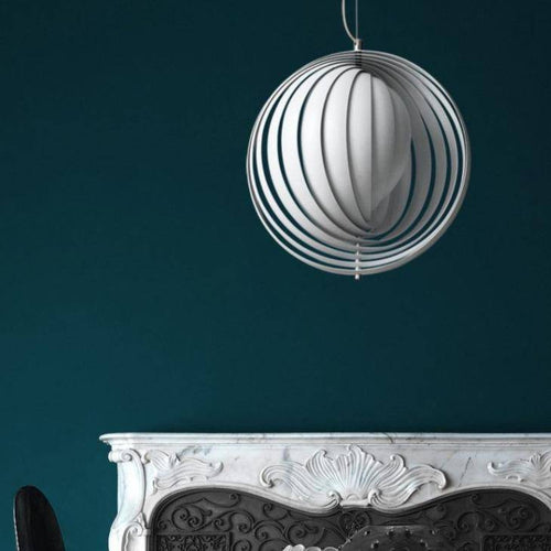 Suspension design LED avec abat-jour sphérique style Loft - vue 3 sur 8