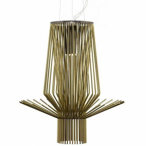 Suspension design LED en cage métal style industriel - vue 4 sur 8