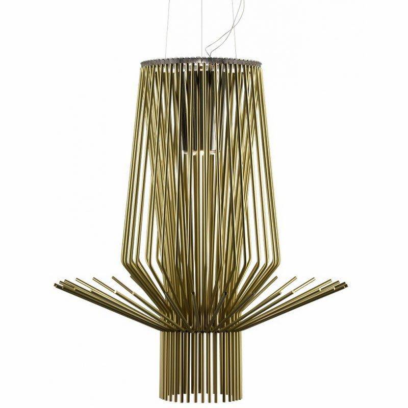 Suspension design LED en cage métal style industriel