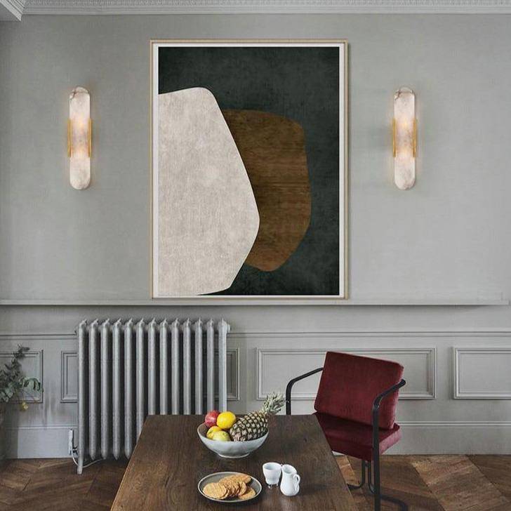 Applique murale design LED en marbre arrondi style Shining