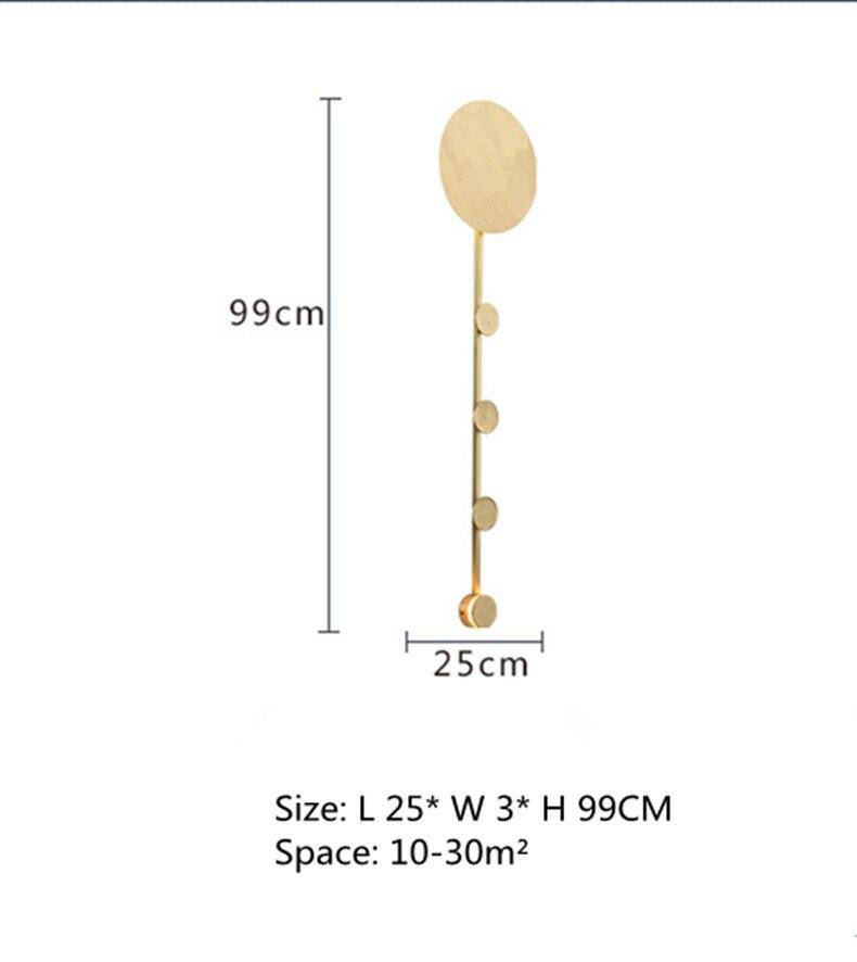 wall lamp LED design wall lamp in gold with Shining style disc