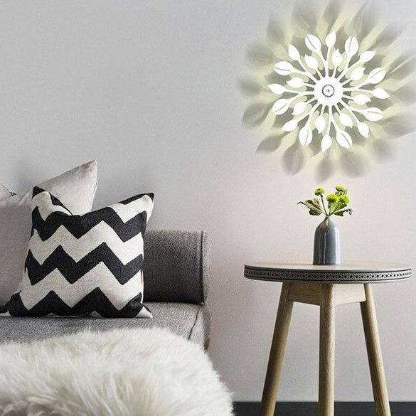 Applique murale design LED en métal style Sun Creative