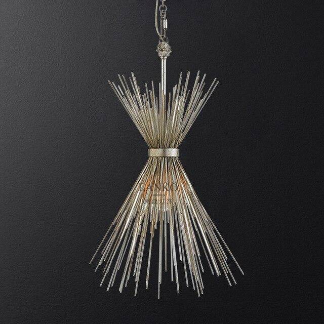 pendant light LED backlight with decorative metal spikes