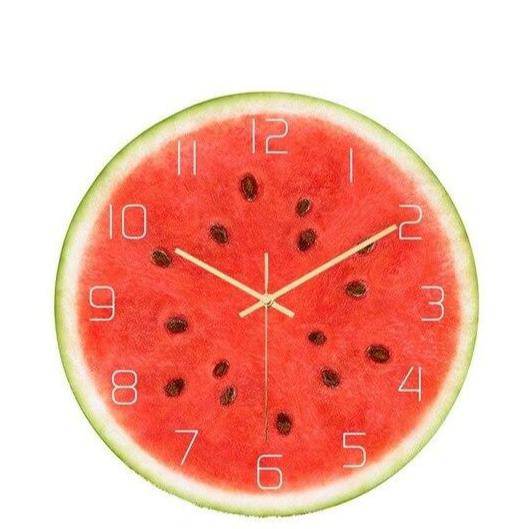 Horloge murale ronde style Pastèque Coktail