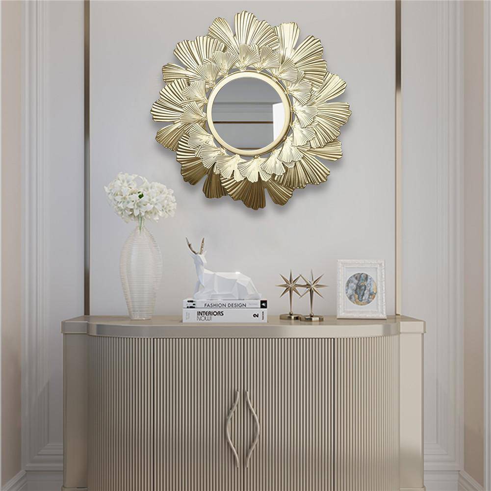 Miroir mural décoratif rond style soleil 40cm - vue 3 sur 4