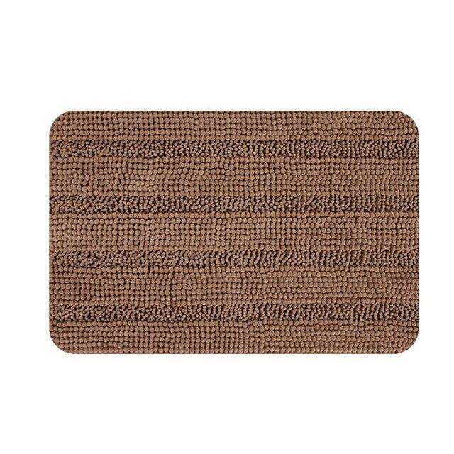 Tapis de bain rectangulaire coloré en microfibres Absory