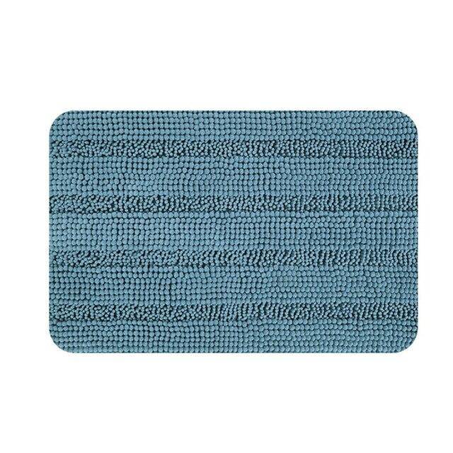 Tapis de bain rectangulaire coloré en microfibres Absory
