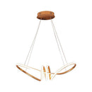 Lustre design à LED avec spirales dorées Néo