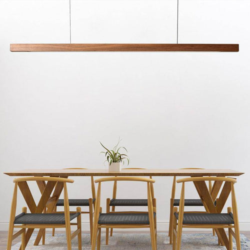 pendant light modern LED design in elongated wood Hang