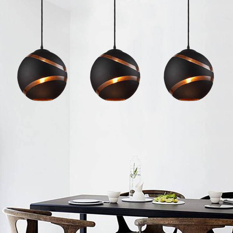 Suspension design à LED avec boule en pierre de verre Lofty