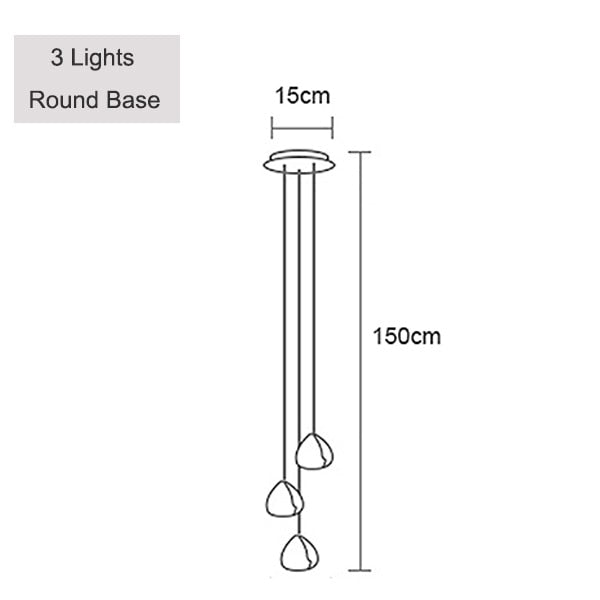 Lustre moderne LED en forme de glaçons en cristal Jaione