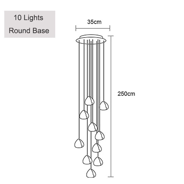 Lustre moderne LED en forme de glaçons en cristal Jaione