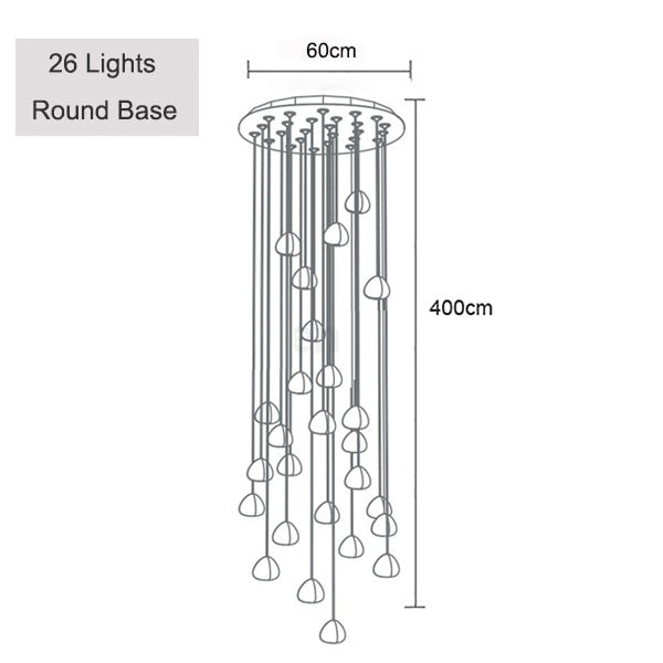 Lustre moderne LED en forme de glaçons en cristal Jaione