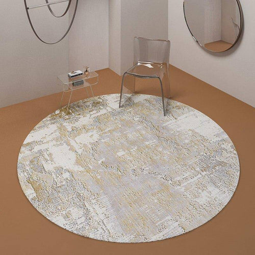 Tapis moderne rond style industriel Floor A