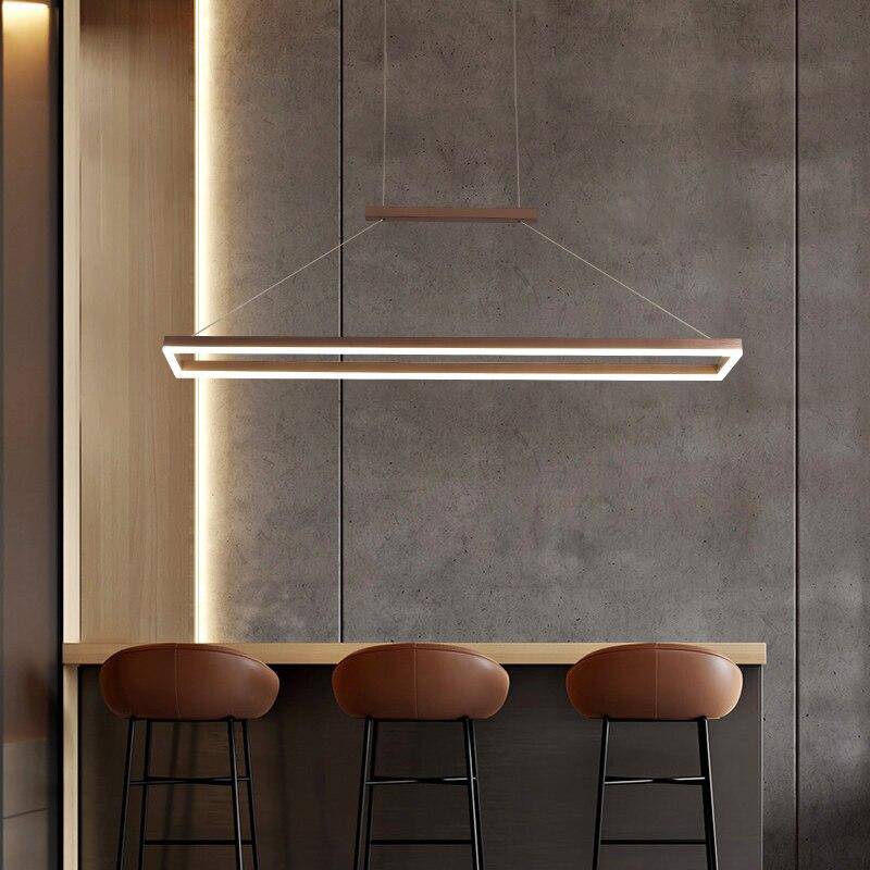 Lustre design moderne LED arrondi en métal doré ou marron Lofty