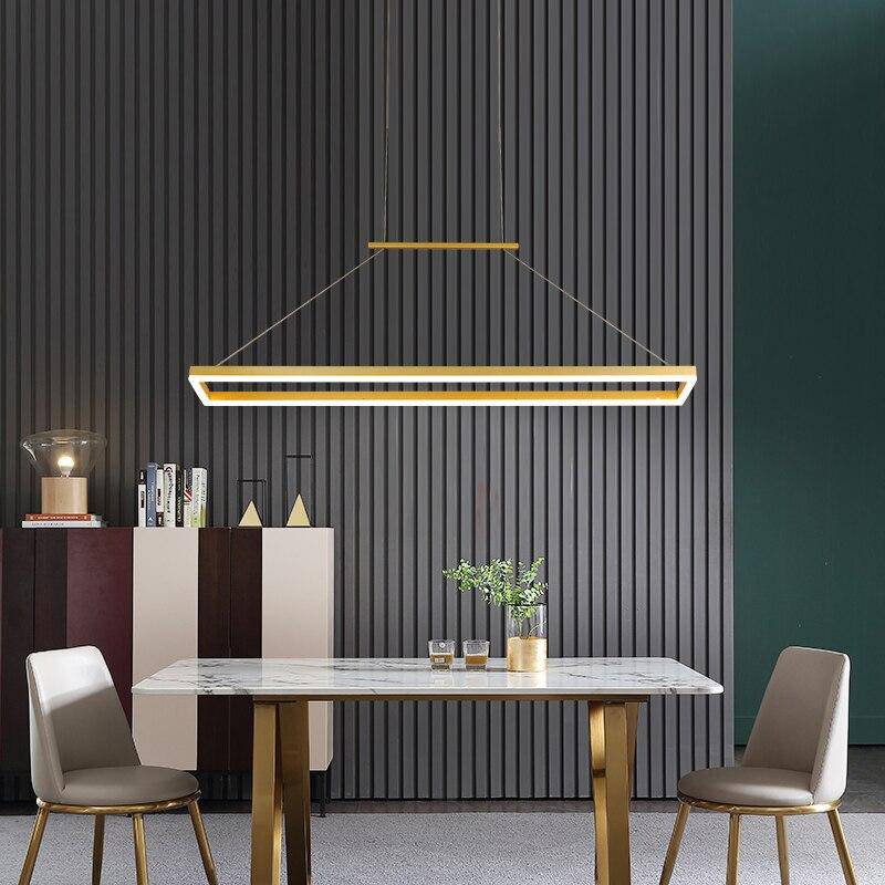 Lustre design moderne LED arrondi en métal doré ou marron Lofty - vue 5 sur 7