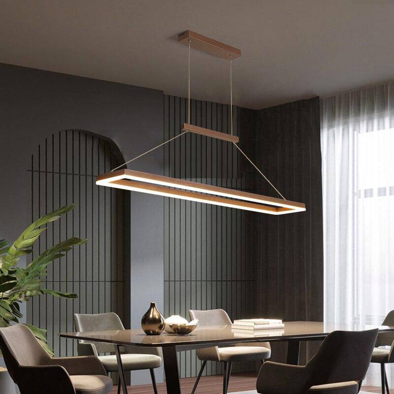 Lustre design moderne LED arrondi en métal doré ou marron Lofty