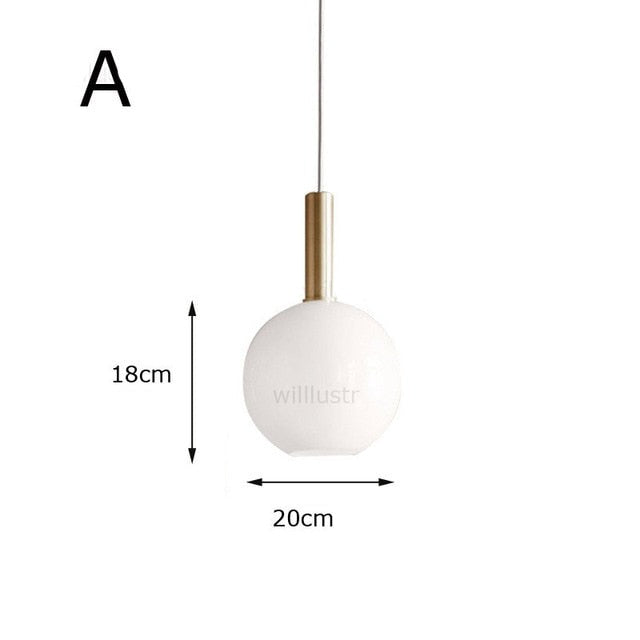 Suspension moderne ovale en verre blanc Valette