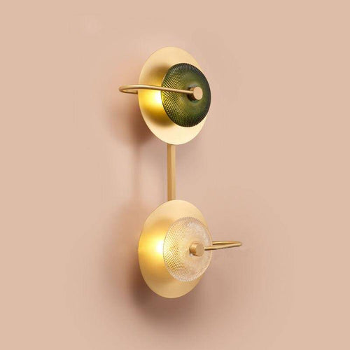 Applique murale design à LED avec disque et verre cristal Hôtel - vue 8 sur 8