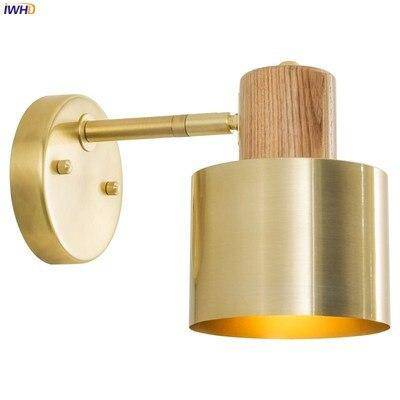 wall lamp LED wall design lampshade cylindrical gold Light