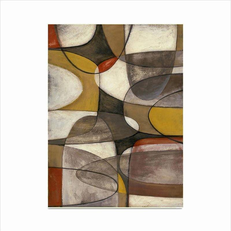 Rectangular carpet in abstract painting style