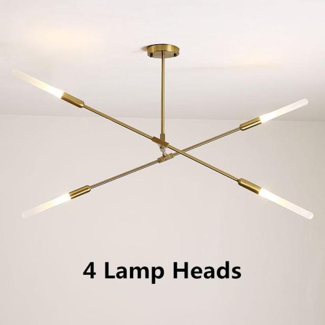 Suvan modern LED chandelier with lighted ends