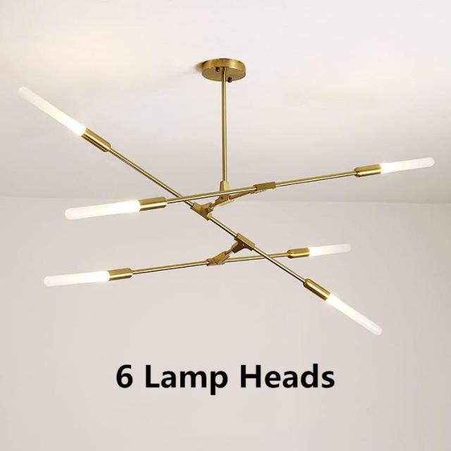 Suvan modern LED chandelier with lighted ends