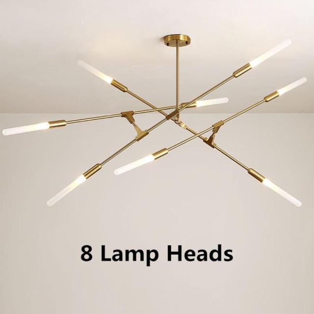 Suvan modern LED chandelier with lighted ends