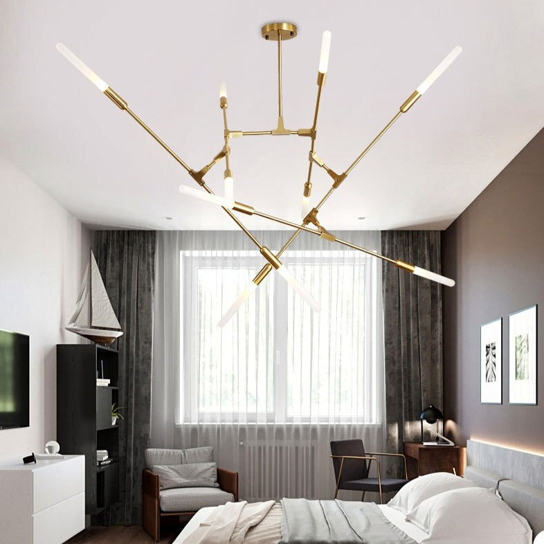 Suvan modern LED chandelier with lighted ends