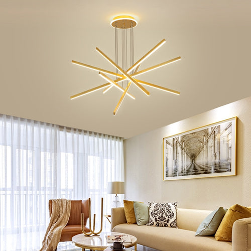 Alaikari, araña moderna de LEDs en forma de estrella dorada
