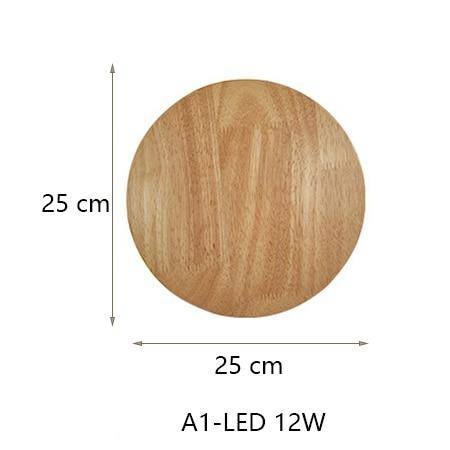 Applique murale scandinave LED de forme ovale en bois