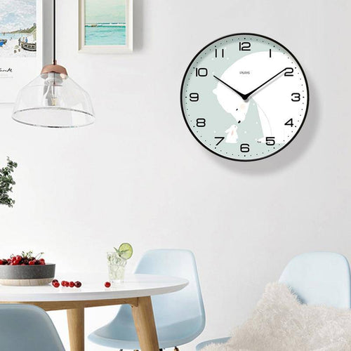 Horloge murale ronde avec poissons colorés Chansrun - vue 3 sur 3