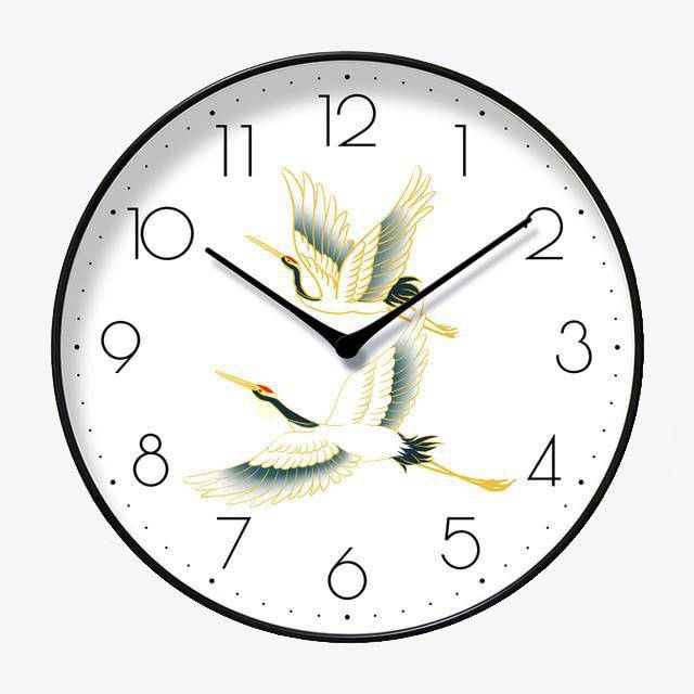 Round wall clock with colourful birds Chansrun