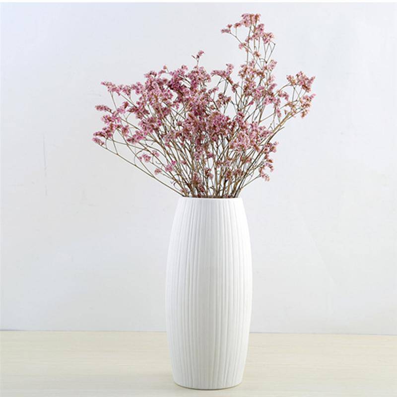 Jarrón de cerámica design blanco minimalista