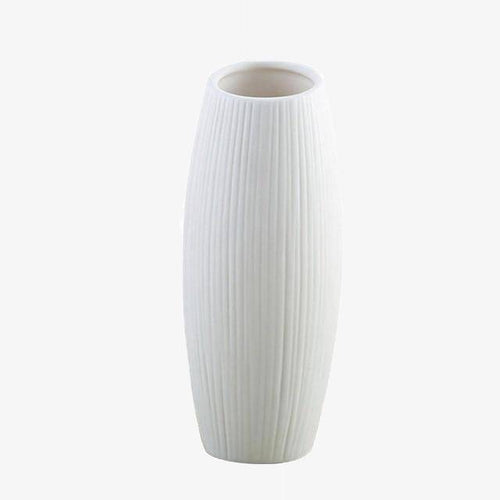 Vase en céramique design blanc minimaliste - vue 2 sur 6