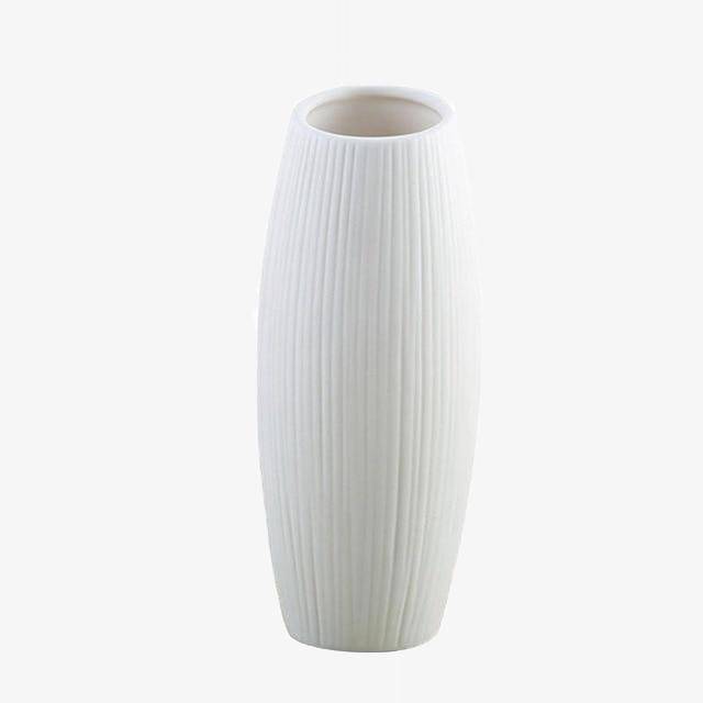 White minimalist ceramic vase
