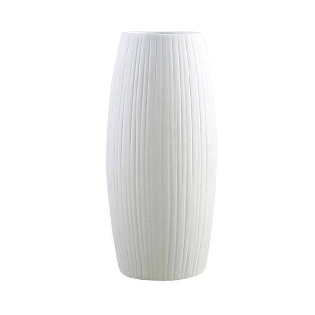 Vase en céramique design blanc minimaliste - vue 4 sur 6