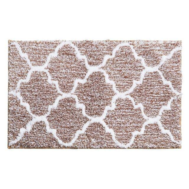 Tapis de bain rectangle en microfibres coloré à motifs Moro - vue 9 sur 9