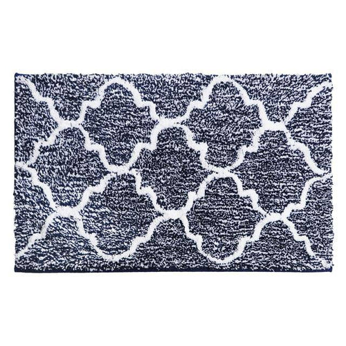 Tapis de bain rectangle en microfibres coloré à motifs Moro