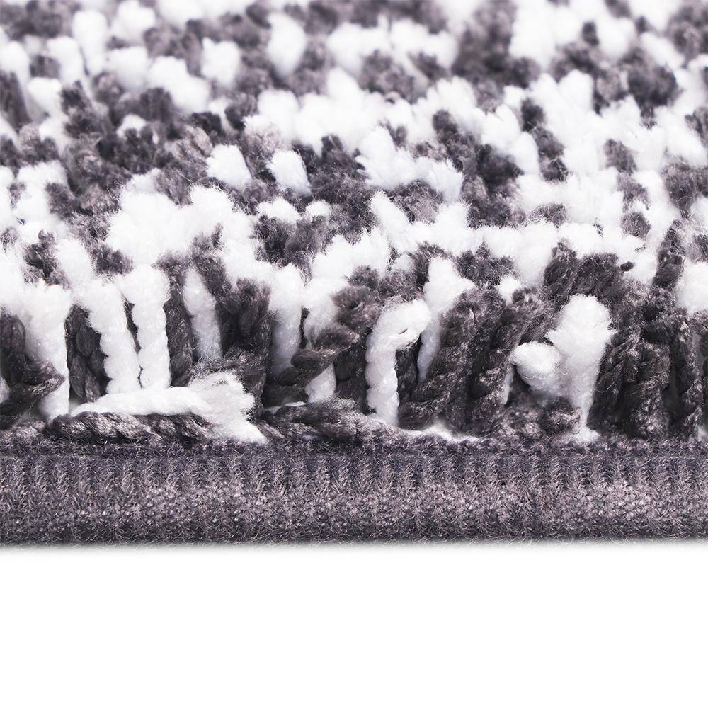Tapis de bain rectangle en microfibres coloré à motifs Moro - vue 5 sur 9